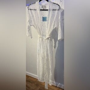Hayden Los Angeles White Lace Overlay Duster Size M/L NEW
